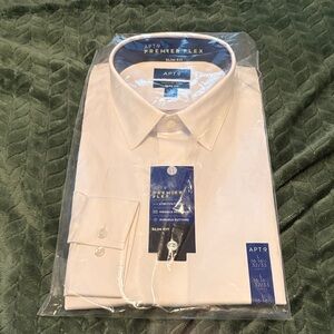 Apt. 9 Men’s Long Sleeve Dress Shirt Premier Flex Slim Fit 16-16.5 32/33 New